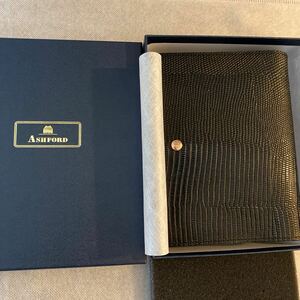 《未使用》ASHFORD ネオフィナードローズゴールド ライフオーガナイザー A6+MINI6 13mm ブラック システム手帳