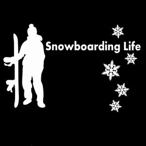 ★千円以上送料0★(30cm)【Snowboarding Life】　スノーボード・カー・車ステッカーDC1