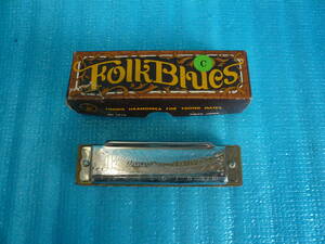 ●ハーモニカ●TOMBO FOLK BLUES HARMONICA　箱入り・栞付　＃当時物