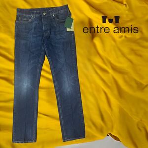 新品 定価35,200円 ENTRE AMIS / アントレアミ スリムストレッチワンウォッシュデニムパンツ size 32 イタリア製