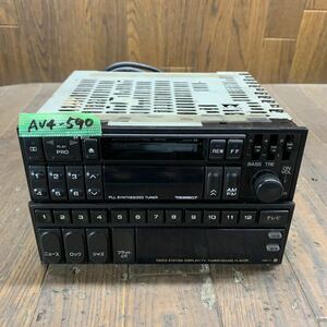 AV4-590 激安 カーステレオ 日産 clarion EN-658B PP-9397D-A カセット FM/AM TVチューナー デッキ グライコ 旧車 通電未確認 ジャンク