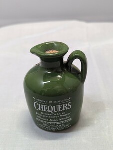 未開栓 古酒 保管品 CHEQUERS 陶器ボトル チェッカーズ 48ml 43度 デラックス スコッチウイスキー ヴィンテージ ウイスキー ミニチュア