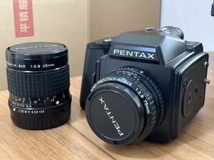 PENTAX 645・smc PENTAX-A 645 1:2.8 75mm / 45mm 中古カメラ【福CR-222】