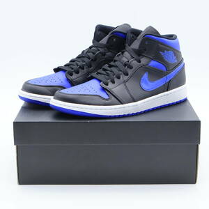 【新品未使用】NIKE AIR JORDAN 1 MID BLACK BLUE ナイキ エアジョーダン1 ミッド ブラック ブルー 554724-068 26.5cm