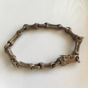 希少【TIFFANY ＆ Co】ティファニー シルバー Vintage Bamboo Bracelet ヴィンテージ バンブー ブレスレット 竹 廃盤 アンバサsnow man