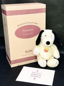 シュタイフ★STEIFF CLUB★SNOOPY PEANUT COLLECTION CREAM 26 テディベア 1998年限定 保証書付き 箱入り⑪