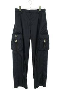 プラダ PRADA 23SS SPH214 サイズ:46 RE-NYLON三角プレートナイロンカーゴロングパンツ 新古品 SS13