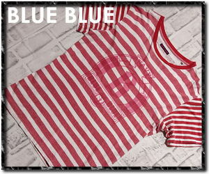 ★BLUE BLUE　ブルーブルー　切替ボーダーTシャツ　赤×白★