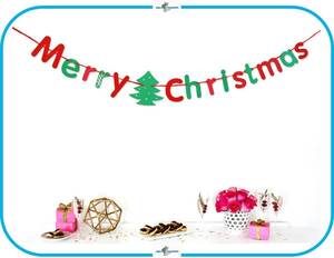 E257-2 ペーパー ガーランド MerryXmas クリスマス マルチ DIY 3m ハンギング パーティー 壁飾り ディスプレイ オーナメント イベント 人気
