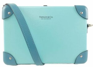 即決　極美品　TIFFANY x GLOBE TROTTER　ティファニー グローブトロッター　ヴァルカンファイバー×レザー　ショルダーバッグ