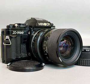 ミノルタ X-700 MPS フィルム一眼レフカメラ ラバーフード フィルター付き（TAMRON 35-70㎜ 1：3.5-4.5 CF MACRO）