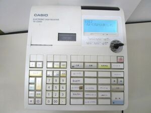 4165R◎CASIO カシオ 電子レジスター TE-2300 鍵4個付き◎中古