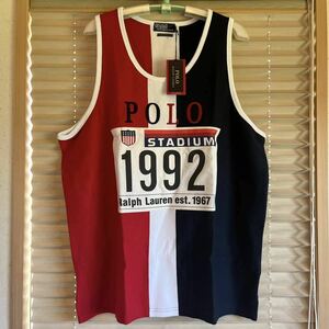 新品タグ付き L POLO RALPH LAUREN 1992 tokyo stadium tank top shirt タンクトップ シャツ スタジアム 1993 snow beach