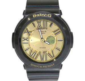 CASIO カシオ Baby-G ベビージー BGA-160 レディース 腕時計 クォーツ式 ブラック×ゴールド文字盤 アナデジ