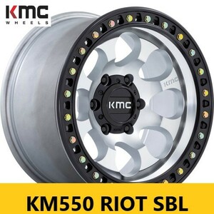 新作 KMC KM550 RIOT SBL マシーン 新品4本 8.5J 17in IS10 139.7 三菱 トライトン GSR ※オーバーフェンダー車 ハイラックス GR