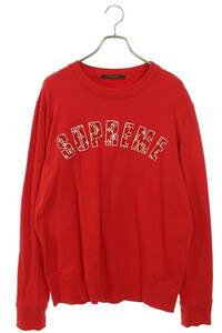 シュプリーム ルイヴィトン SUPREME LOUISVUITTON 17AW LV Arc Logo Crewneck サイズ:XL モノグラムアーチロゴスウェット 中古 SB01