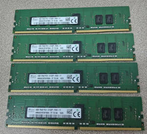 送料無料 メモリ 4GB x4 DDR4 PC4-2133 ECC RDIMM Dell PowerEdge C4130 R430 R540 R740 R940 Hynix HMA451R7AFR8N-TF PC4-17000 1Rx8 HP