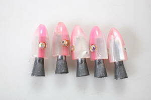 トローリングヘッド 5個セット ピンク ルアーヘッド カツオヘッド 釣具 未使用 ストック品 #b