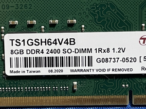 Transcend DDR4 2400 16GB(8GB2) 