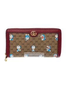 GUCCI◆ジップアラウンドウォレット_ミニGGスプリーム/レザー/BRD/総柄/メンズ