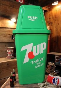 1円 新品　７UP GREEN 20L ダストボックス ゴミ箱 セブンアップ ごみ箱 アメリカンインテリア アメリカン雑貨 ガレージ