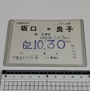 70年代の アイドルグッズ 坂口良子 定期券 1979年 俺たちの勲章 池中源太などに出演した女優 昭和レトロ