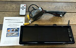 【12V/24V対応/美品】10.2インチミラーモニター　NTSC/PAL両対応　RCA2系統入力