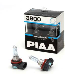 3800K H11 PIAA ヘッドライト・フォグランプ用 ハロゲン H11 3800K 車検対応 2個入 12V 55W ECE