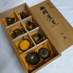 唐銅 七種蓋置 共箱 茶道具 工芸品
