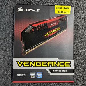 【中古】DDR3メモリ 16GB(8GB2枚組) Corsair VENGEANCE PRO SERIES CMY16GX3M2A2400C11R 箱付 [DDR3-2400 PC3-19200]