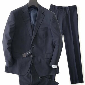 新品 スーツカンパニー 春夏 ストライプ ウール 2パンツ スーツ AB5 (幅広L) 紺黒 【J59222】 170-4D メンズ ジャケット スラックス