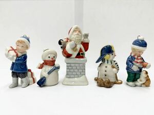 【セット】ROYAL COPENHAGEN ロイヤルコペンハーゲン フィギュリン クリスマス インテリア 置物 陶器人形 5点セット
