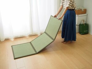 い草 3つ折り 畳マットレス キッズサイズ 「鞍馬（くらま）」約60×150cm(置き畳 抗カビ 消臭 調湿 お昼寝マット ごろ寝マット 夏用 寝具)