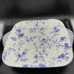 Wedgwood(ウェッジウッド)★BLUE PLUM ブループラム B&Bプレート 27cm★ブレッド&バタープレート スクエア