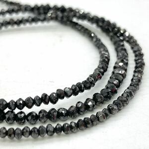 「ブラックダイヤモンドアクセサリーパーツおまとめ」m 重量約3.4g diamond Diamond Black jewelry necklace accessory parts 両穴 CE0