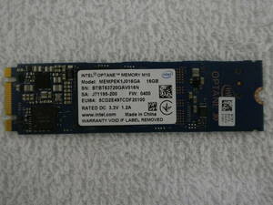 ★動作品 Intel OPTANE Memory M10 16GB MEMPEK1J016GA