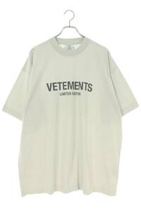 ヴェトモン VETEMENTS 23SS UE63TR700X サイズ:S フロントロゴTシャツ 新古品 NO05