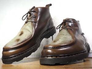 【美品】2013年 FRANCE製 Paraboot/パラブーツ MUCY フォック チロリアンブーツ 71/2 26.5cm相応 ブラウン/ミカエル ランス