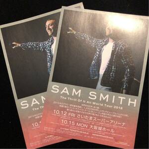 コンサートチラシ★ Sam Smith / サム・スミス（2枚セット） (2)