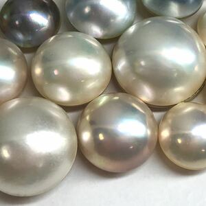 (マベパール18点おまとめ)m 約11.5-19.5mm 40g/200ct pearl パール 半円真珠 ジュエリー jewelry 裸石 宝石 i