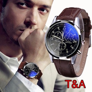 腕時計 時計 メンズ 高品質 レザー 革 ベルト レザー ベルト アナログ クォーツ ウォッチ 軽量　 男女兼用 ブランド　ブラウン　
