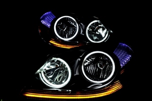 JZX110 GX110 110系 110 マークⅡ 後期 HID ヘッドライト 左右 セット CCFL イカリング 流れる LEDライン 付属品完備 美品 ① KOITO 22-321