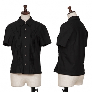 トリココムデギャルソンtricot COMME des GARCONS コットンフロントダーツデザインシャツ 黒M