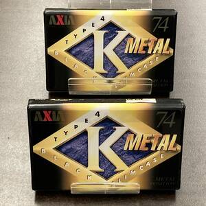 2014N 未使用 アクシア K METAL 74分 メタル 2本 カセットテープ/Two AXIA Type IV Metal Position unused Audio Cassette