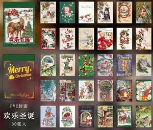 ◆海外ミニシールブック　冊子型No5-2　クリスマス　Christmas　ページ柄違い　手帳・日記に　ジャンクジャーナル・素材・コラージュに