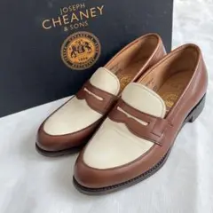 JOSEPH CHEANEY バイカラーレザーローファー