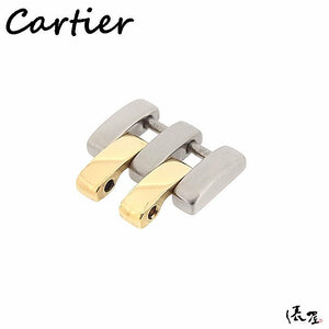 【カルティエ】パンテールＳM 2ROW 純正コマ K18×SS 極美品 レディース 駒 Cartier 俵屋 PR50110