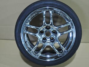 MAX LOAD マックスロード R33スカイライン純正風 メッキホイール 1本 17×9J PCD114.3×5H ET+30 RS-R 235/40ZR17 90W GT-R/BCNR33/BNR33