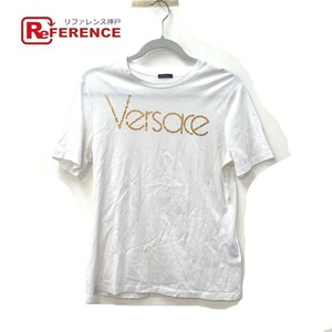 VERSACE ヴェルサーチ ロゴ アパレル トップス 半袖Ｔシャツ ホワイト レディース【中古】