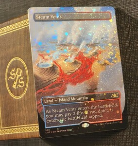 ラスト1枚【ギャラクシー・Foil】(534)■ボーダーレス■《蒸気孔/Steam Vents》[UNF-BF] 土地 統率者 EDH アンフィニティー ショックランド